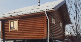 Баня из оцилиндрованного бревна под ключ в Верхней Пышме - от 136331 рублей